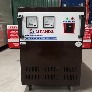Ổn Áp 60KVA 1 Pha Litanda 60KW Dây Đồng Chạy Êm Tiết Kiệm Điện