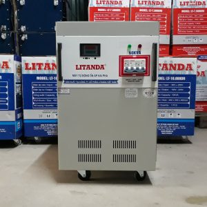 Ổn áp 2 pha lửa 60KVA Litanda thế hệ mới 2022 đồng hồ LED