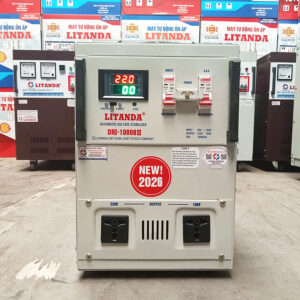 Ổn Áp Litanda 10KVA Dải 90-250V Đời Mới Tích Hợp Nhiều Chức Năng