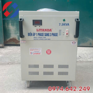 Biến Áp 7.5KVA 1 Pha Sang 3 Pha Dây Đồng Thế Hệ Mới Chính Hãng Litanda