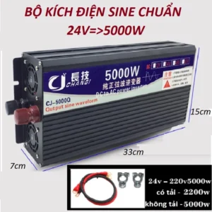 Bộ Kích Điện 24V Lên 220V 5000W Chuyển Đổi Dòng Điện DC Thành AC