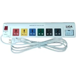 Ổ Cắm Lioa 6 Lỗ Có Đồng Hồ Chính Hãng - Thiết kế chắc chắn, an toàn