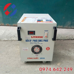 Cận Cảnh Máy Biến Áp 1 Pha Sang 3 Pha 2kva Vào 220v 1 Pha Ra 380v/220v 3 Pha