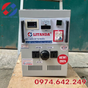 Biến Áp Vô Cấp 50A Vào 220V Ra 48V/60V/72VDC Dây Đồng