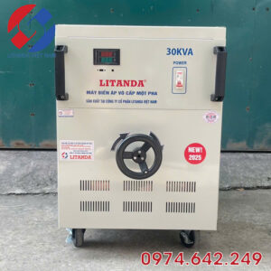 Biến Áp Vô Cấp 30KVA Vào 220V Ra 0V Đến 250V 1 Pha Dây Đồng