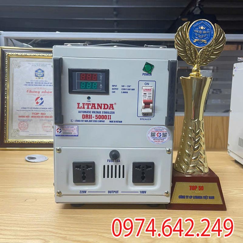 Ổn áp 5kVA Litanda 1 pha DRII - 5000II