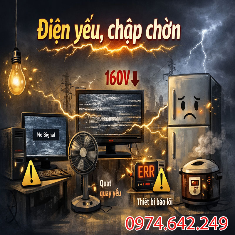 Khi thiết bị điện trong nhà cần sử dụng tới ổn áp 