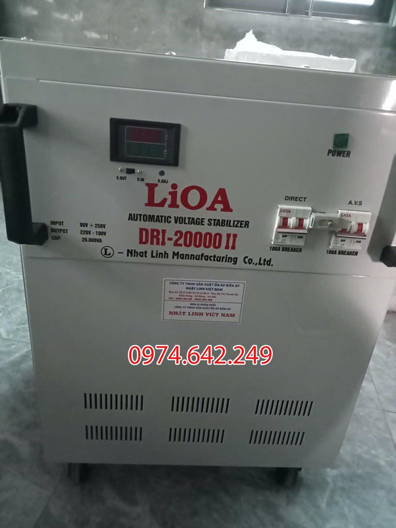 Ổn áp LiOA 20kVA 1 pha DRI - 20000II