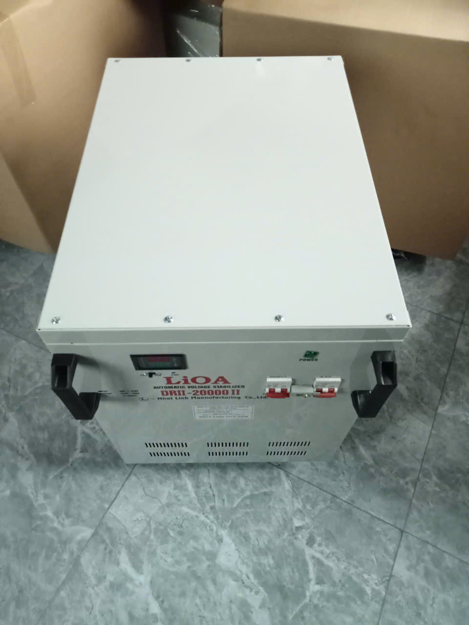 Ổn áp LiOA 20kVA 1 pha nhìn từ trên xuống