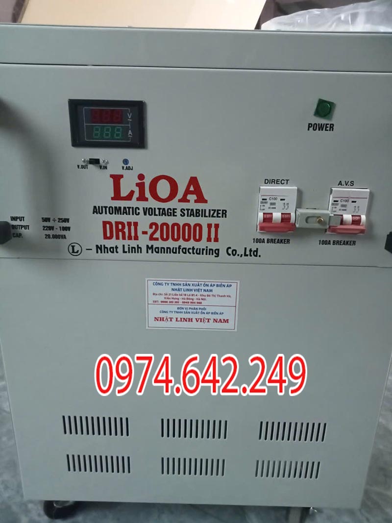 Ổn áp LiOA 20kVA 1 pha DRI - 20000II