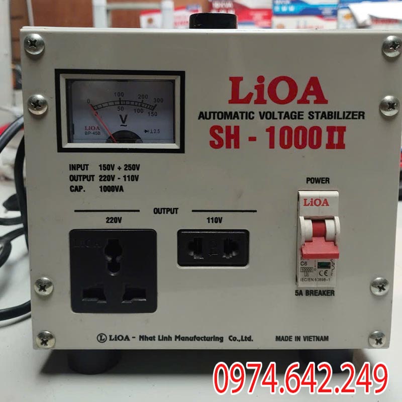 Ổn áp Lioa 1kVA công suất nhỏ dùng cho những đồ điện gia dụng bé