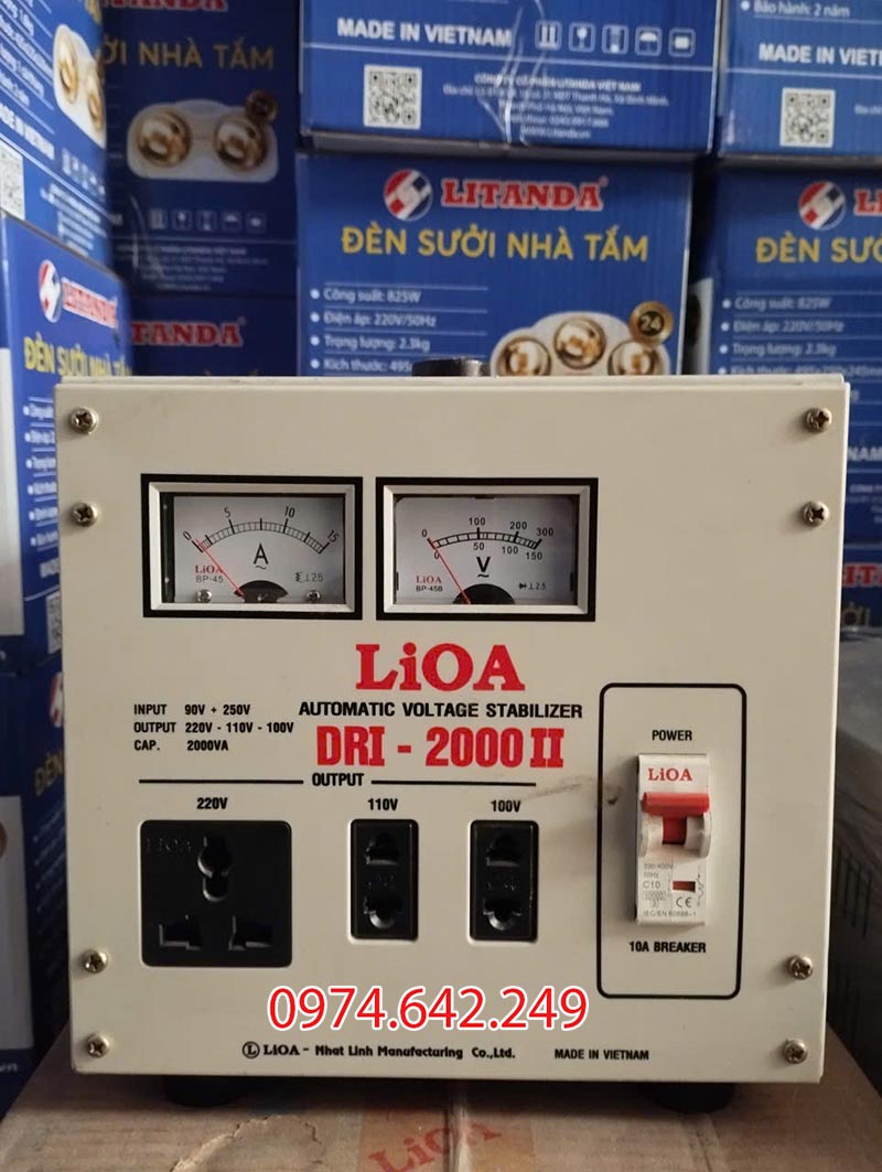 Ổn áp LiOA 2kVA DRI - 2000II