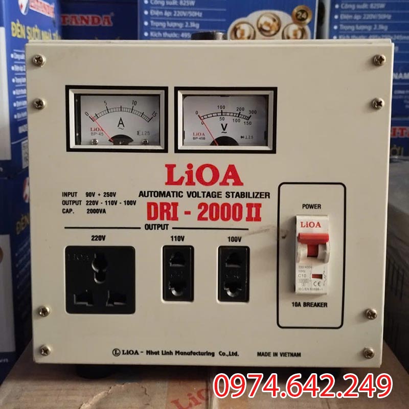 Ổn áp 2KVA Lioa 1 pha DRI - 2000II
