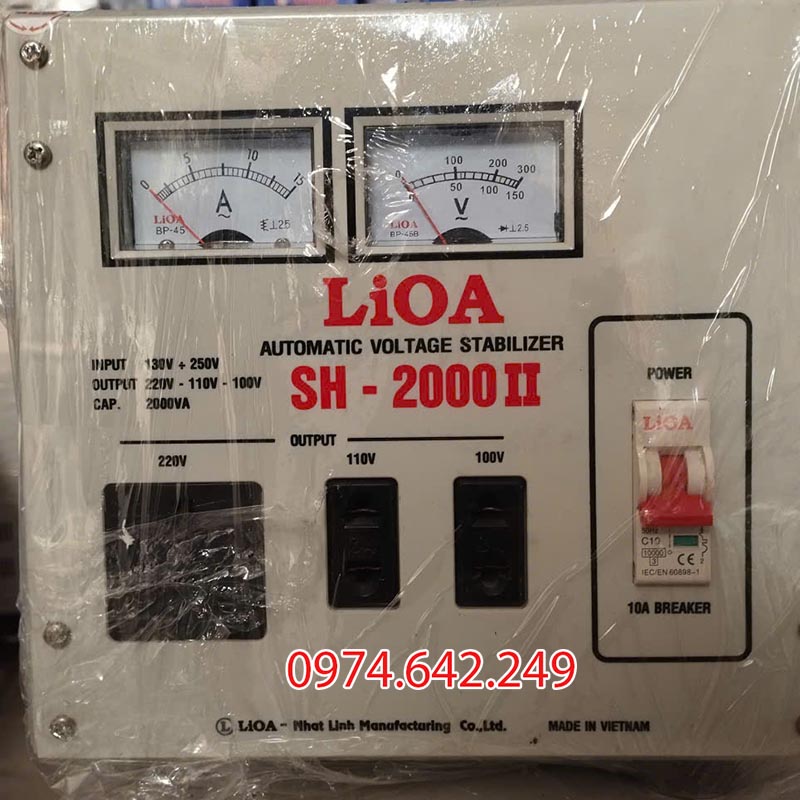 Ổn áp tủ lạnh LiOA 1 pha SH - 2000II