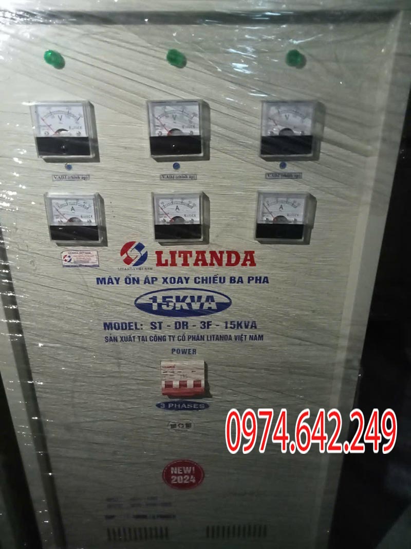 Ổn áp xoay chiều 3 pha 15kva Litanda