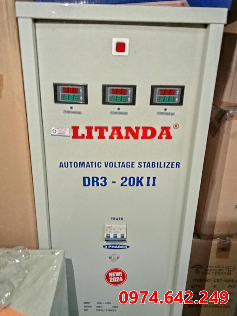 Ổn áp 3 pha 20kVA Litanda DR3 - 20KII