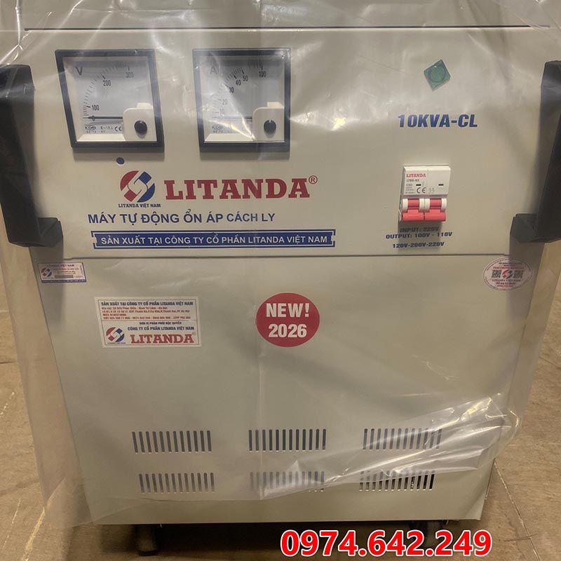 Ổn áp 10kVA Litanda phù hợp làm ổn áp tổng cho gia đình