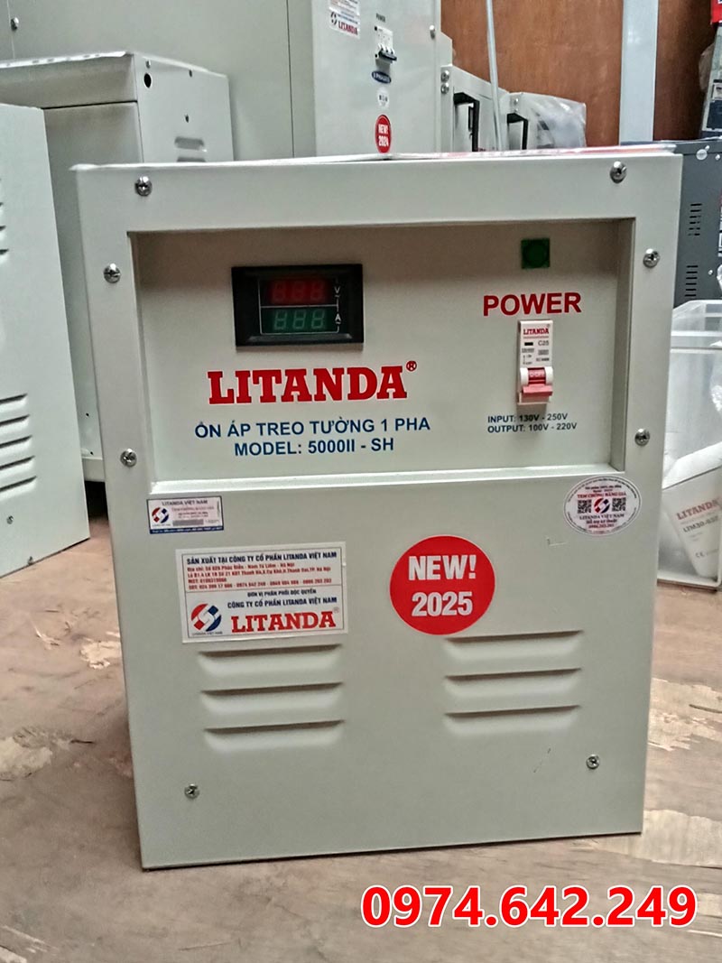 Ổn áp treo tường 5kVA Litanda 1 pha
