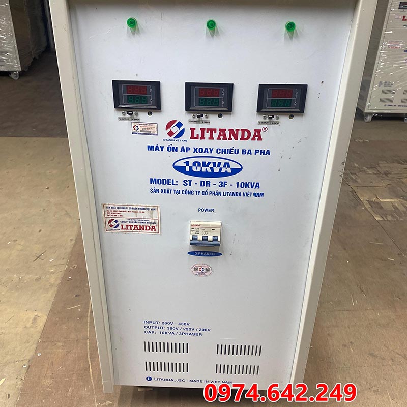 Ổn áp xoay chiều 3 pha 10kVA Litanda
