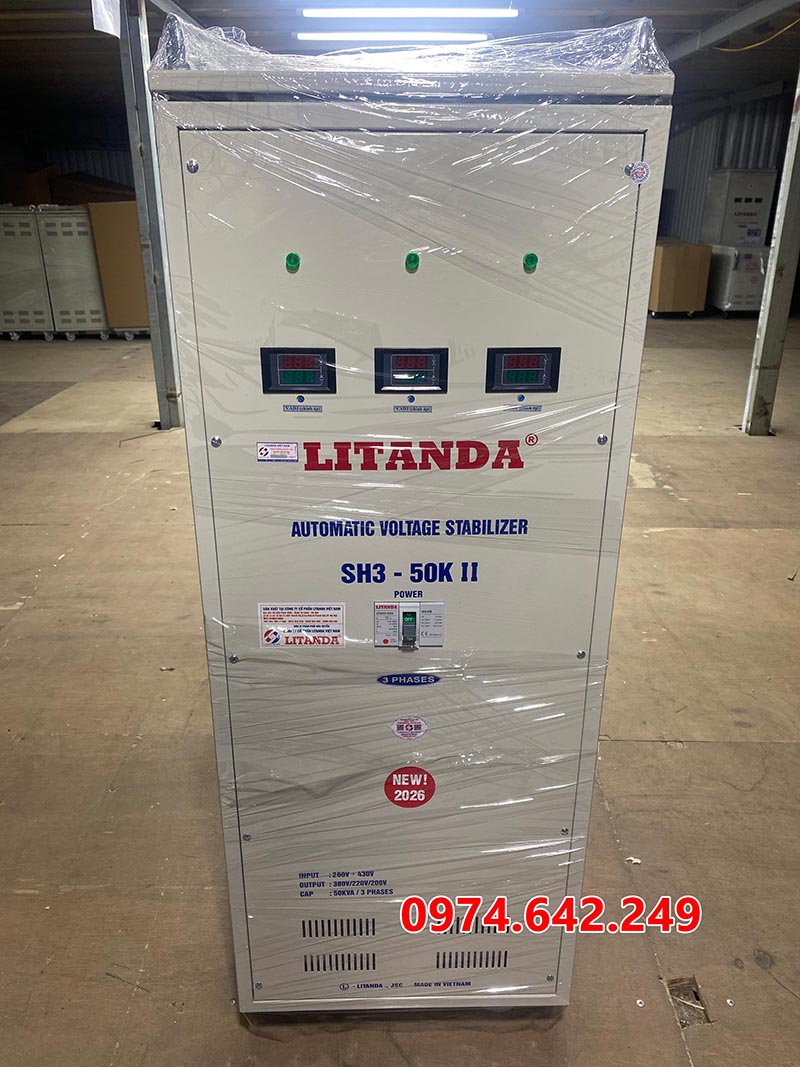 Ổn áp 3 pha 50kVA Litanda SH3 - 50KII