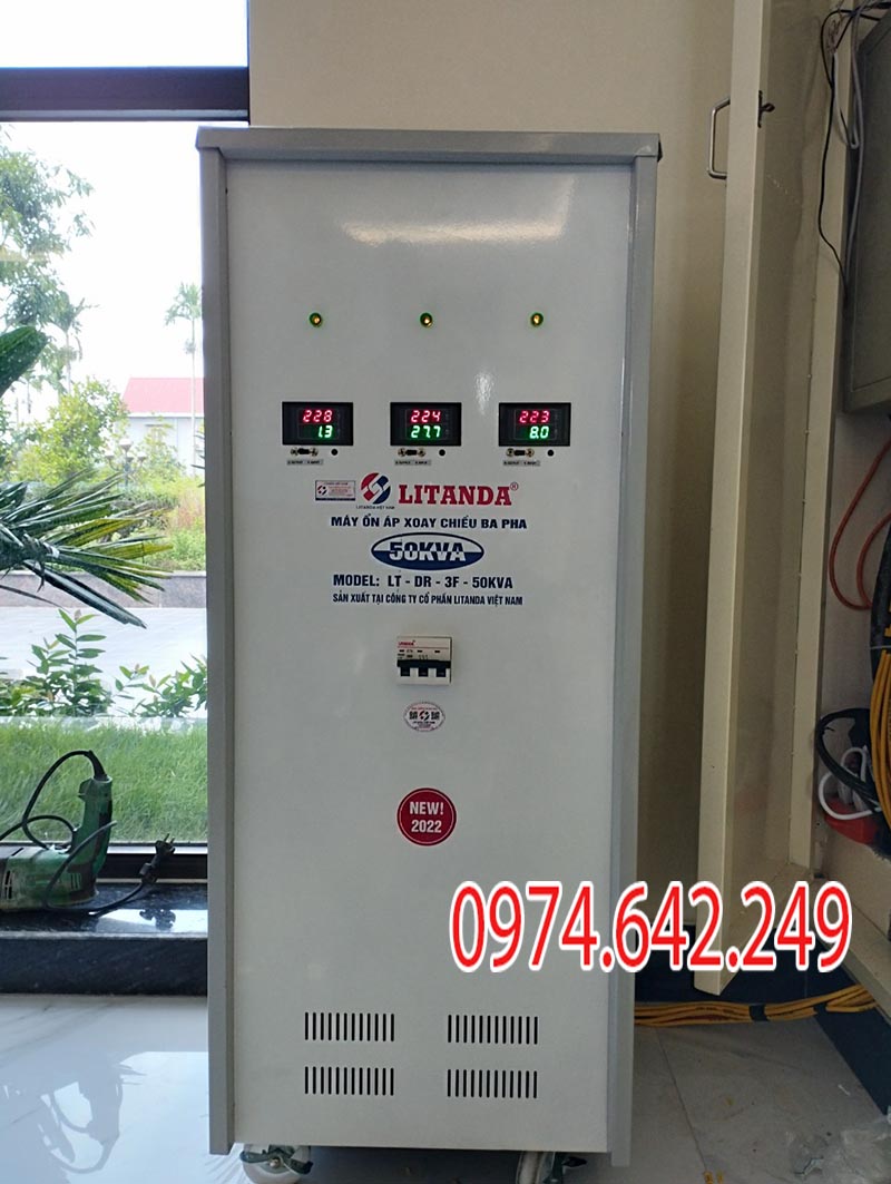 Ổn áp xoay chiều 3 pha 50KVA Litanda