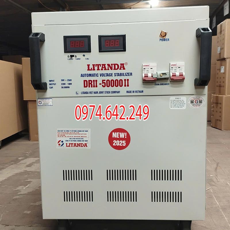 Ổn áp 50kVA 1 pha Litanda DRii-50000II