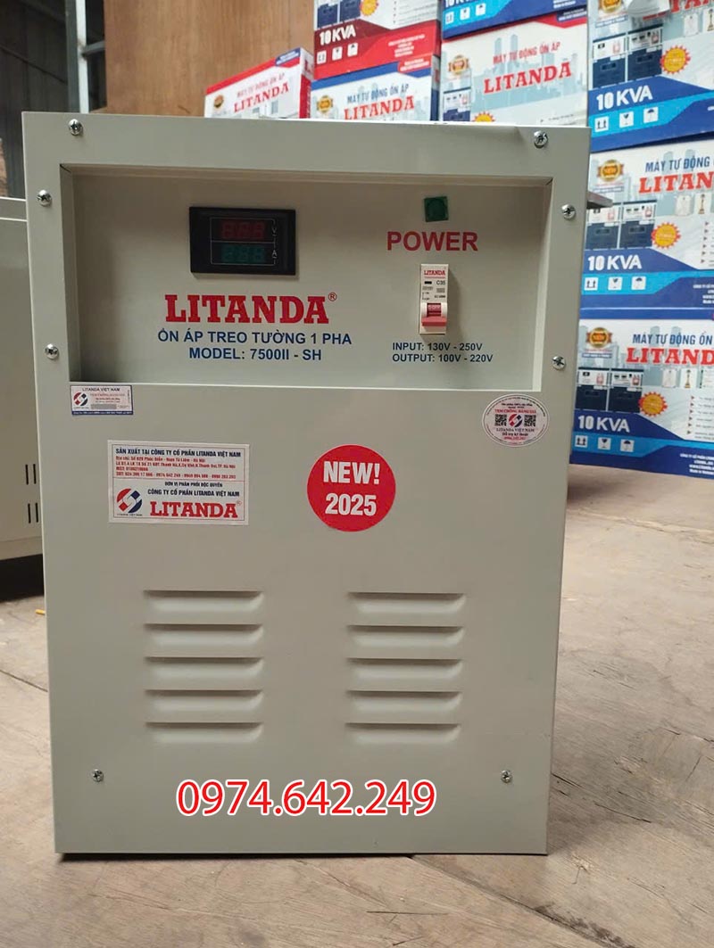 Ổn áp treo tường 7.5kVA Litanda 1 pha