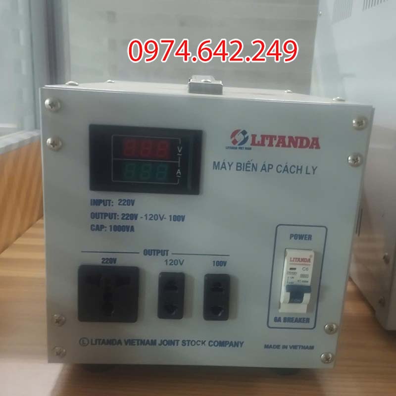Biến áp 220V ra 110V Litanda 1kVA - CL