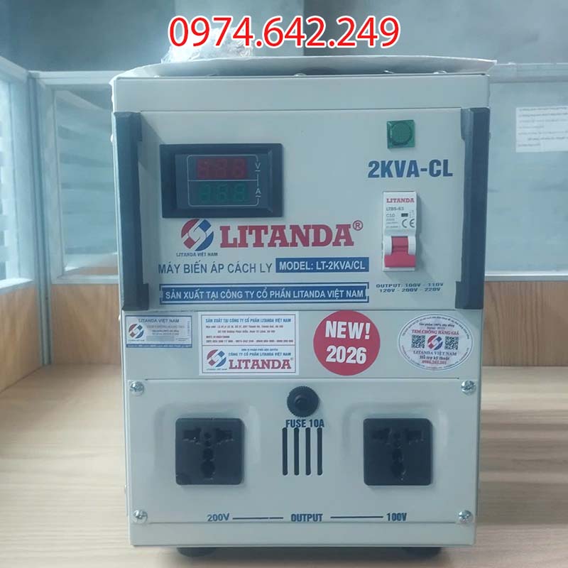 Biến áp cách ly 2kVA Litanda