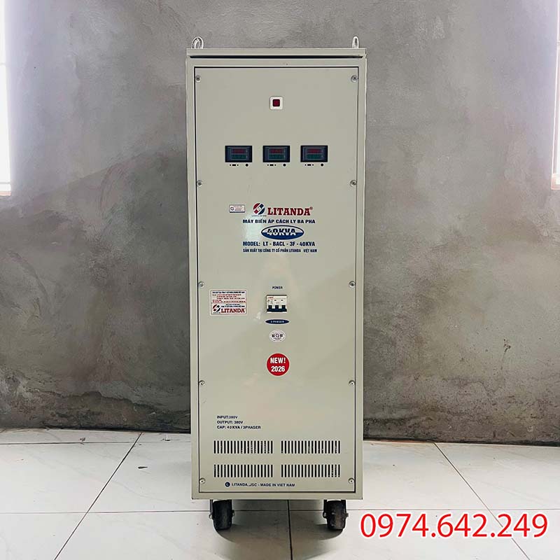 Biến áp cách ly 40kVA 3 pha Litanda