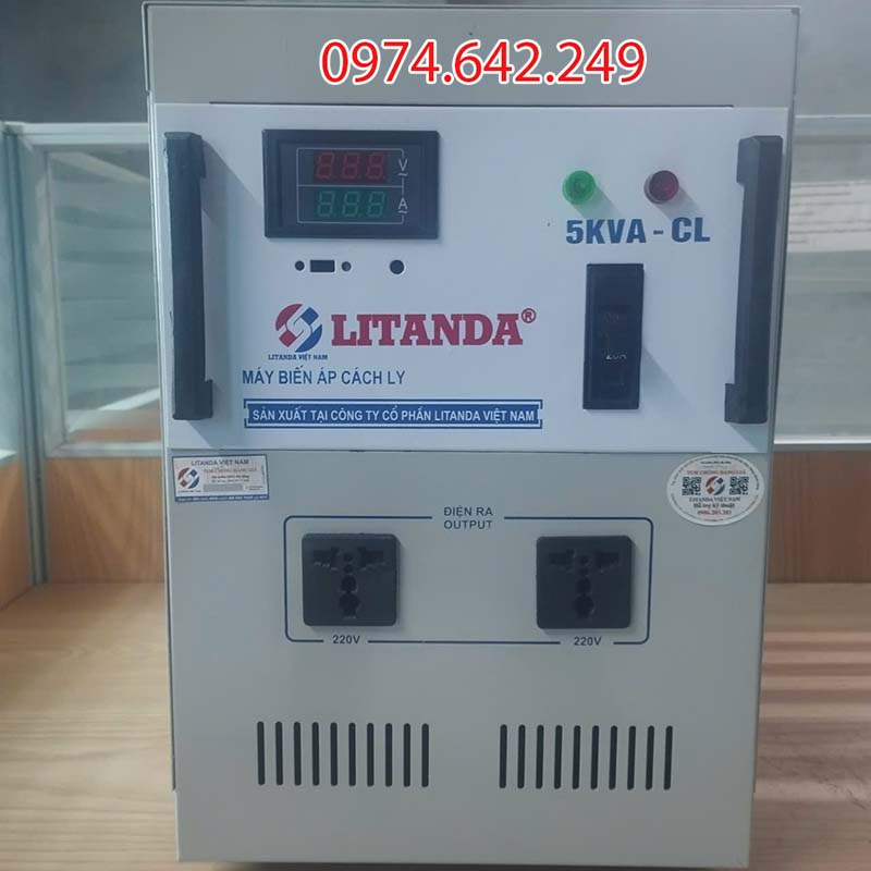 Biến áp cách ly 5kVA Litanda phiên bản 2025