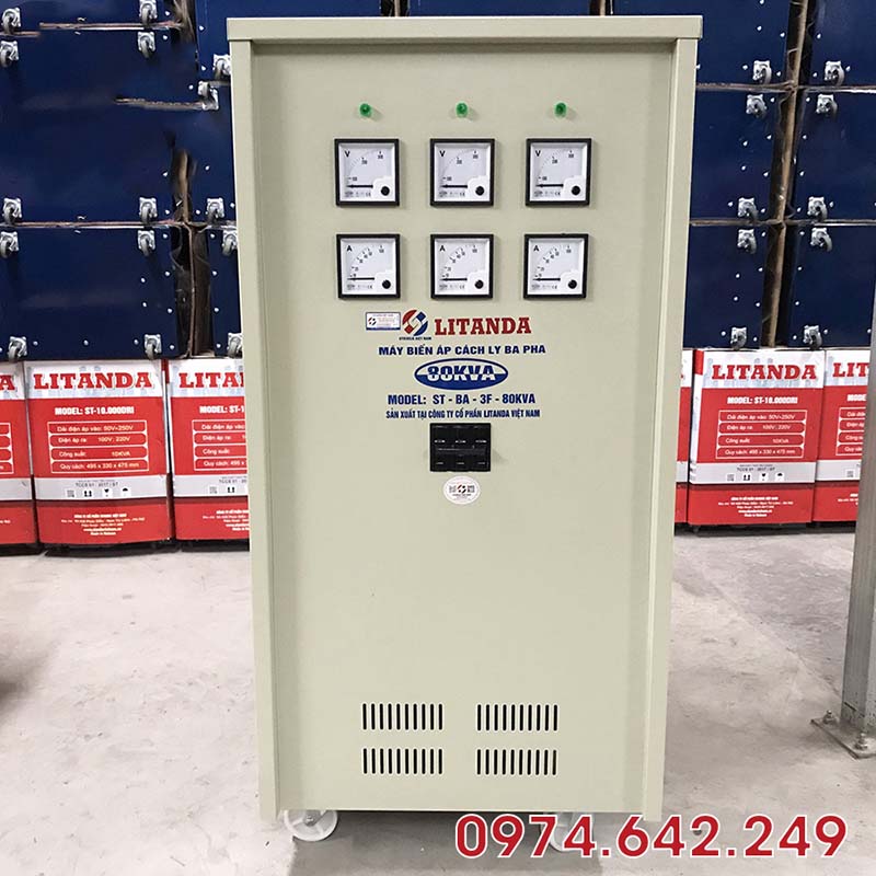 Biến áp cách ly 80kVA 3 pha Litanda