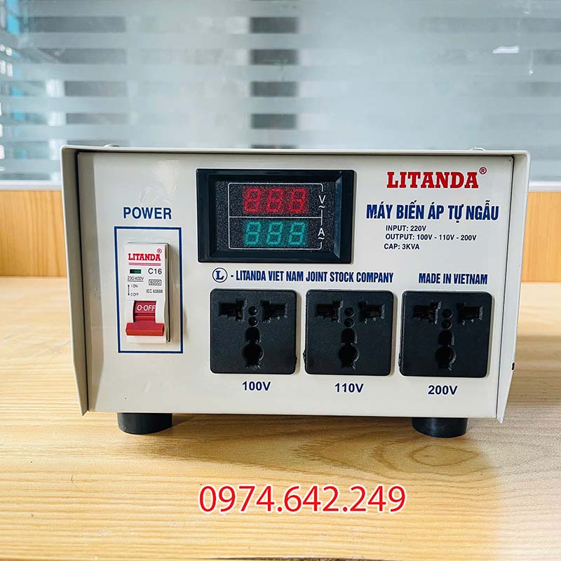 Bộ đổi nguồn 220v sang 110v 3kVA Litanda