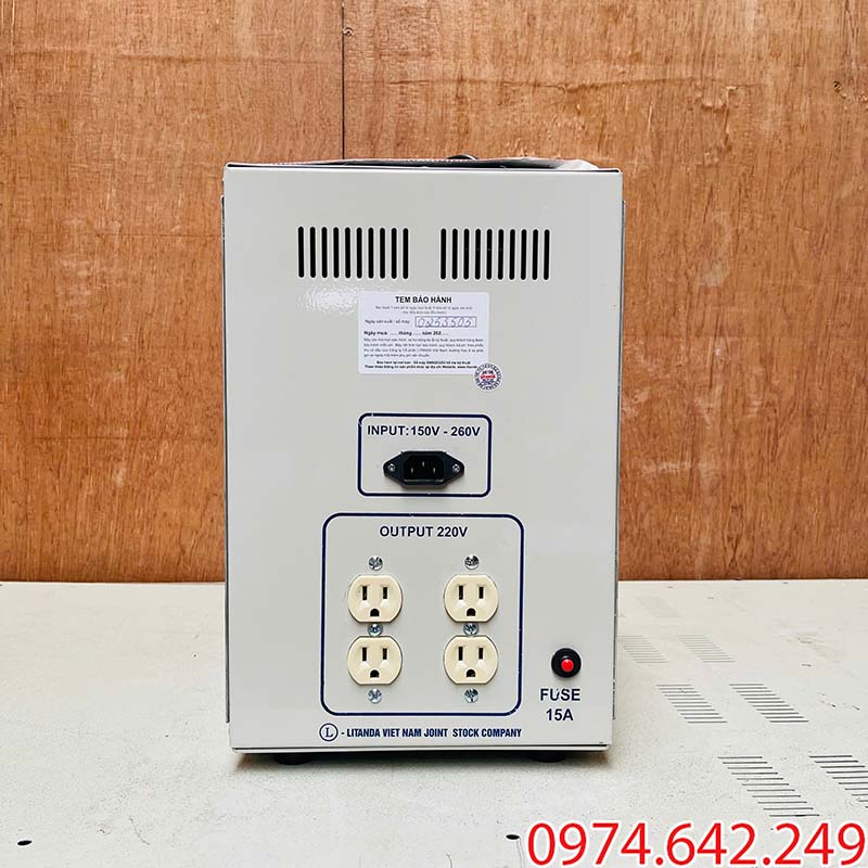 Mặt đằng sau của biến áp cho thang máy 3.5kVA Litanda