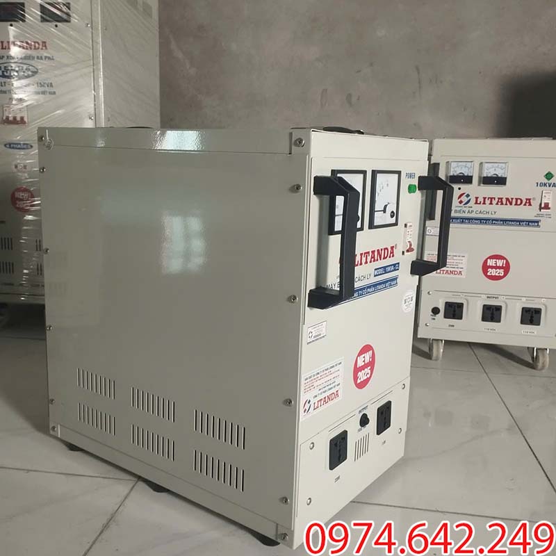 Mặt bên của biến áp cách ly 15kVA Litanda