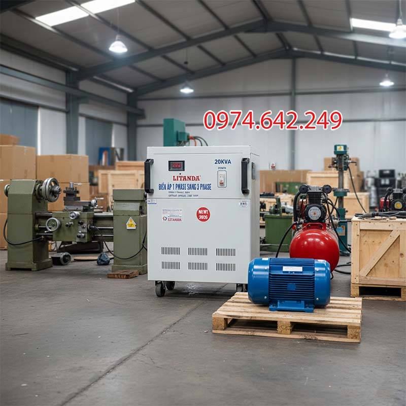 Một số ví dụ cần sử dụng biến áp 1 pha ra 3 pha