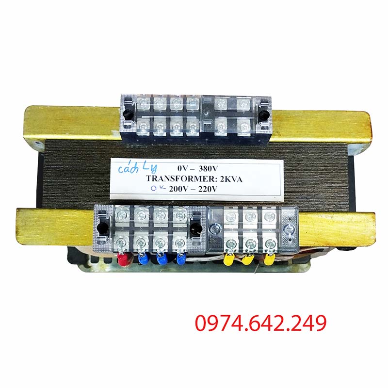 Thông số của biến áp trần được ghi rõ ràng