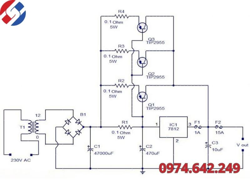 Hướng dẫn lắp mạch ổn áp 12V đơn giản