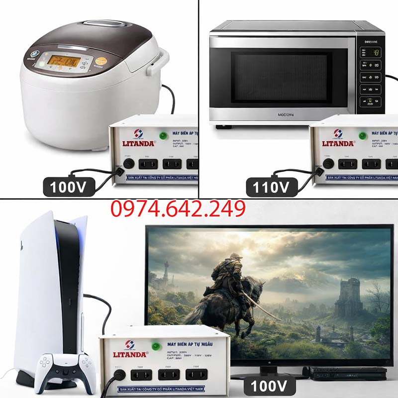 Một số sản phẩm có thể cần tới bộ đổi nguồn 220V sang 110V 800W