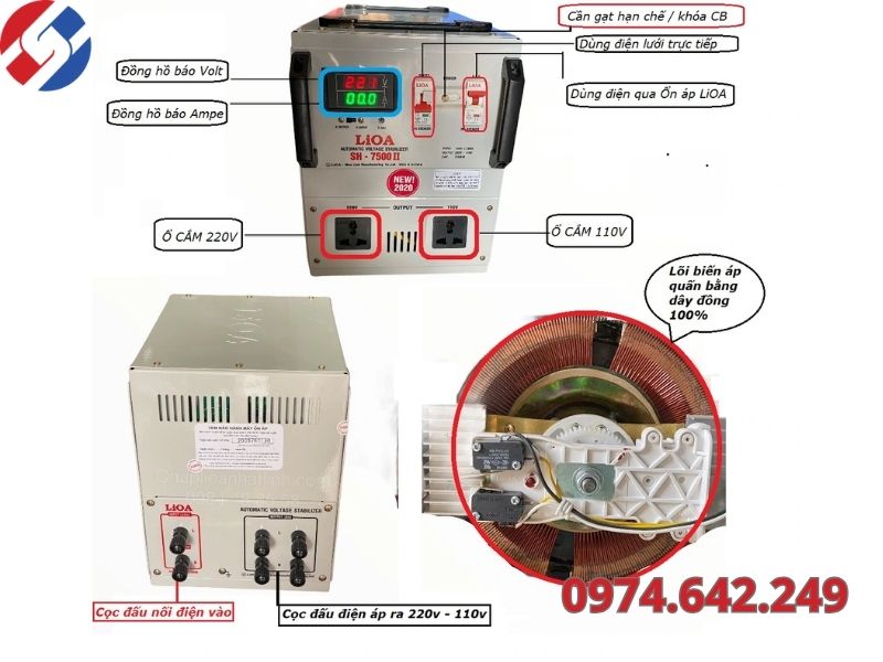 Tổng quan cấu tạo ổn áp Lioa