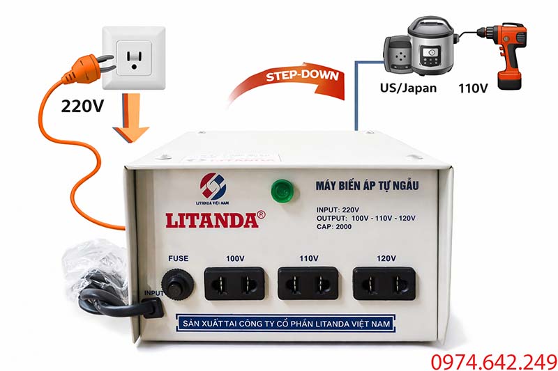 Ứng dụng thường thấy của bộ đổi nguồn 220v sang 110v 2000W