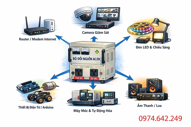 Một số ứng dụng trong đời sống của bộ đổi nguồn ac/dc