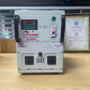 Ổn Áp 5KVA Dải 150V-250V 1 Pha SH-5000II Dây Đồng Loại 1 Át