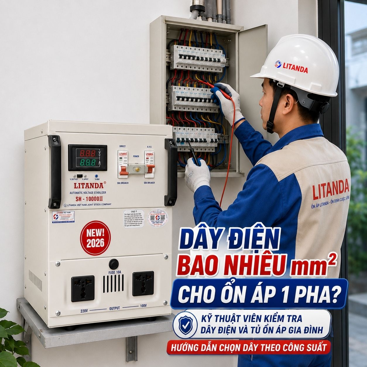 dây điện bao nhiêu mm2 cho ổn áp 1