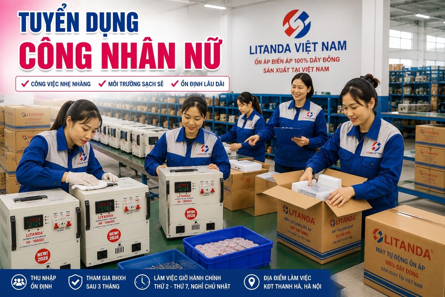 Môi trường làm việc cho công nhân nữ tại Litanda