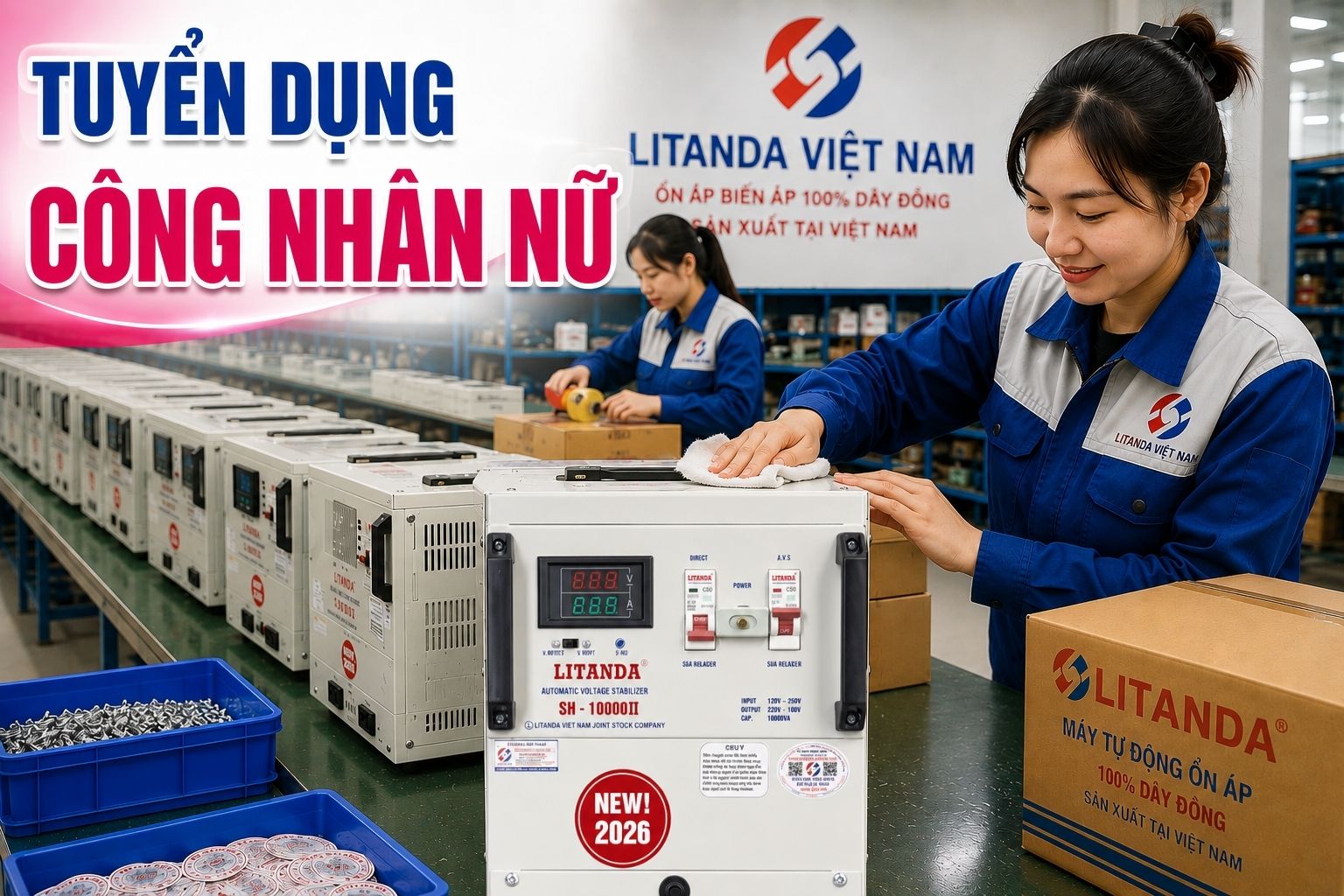 Tuyển công nhân nữ làm việc tại Litanda